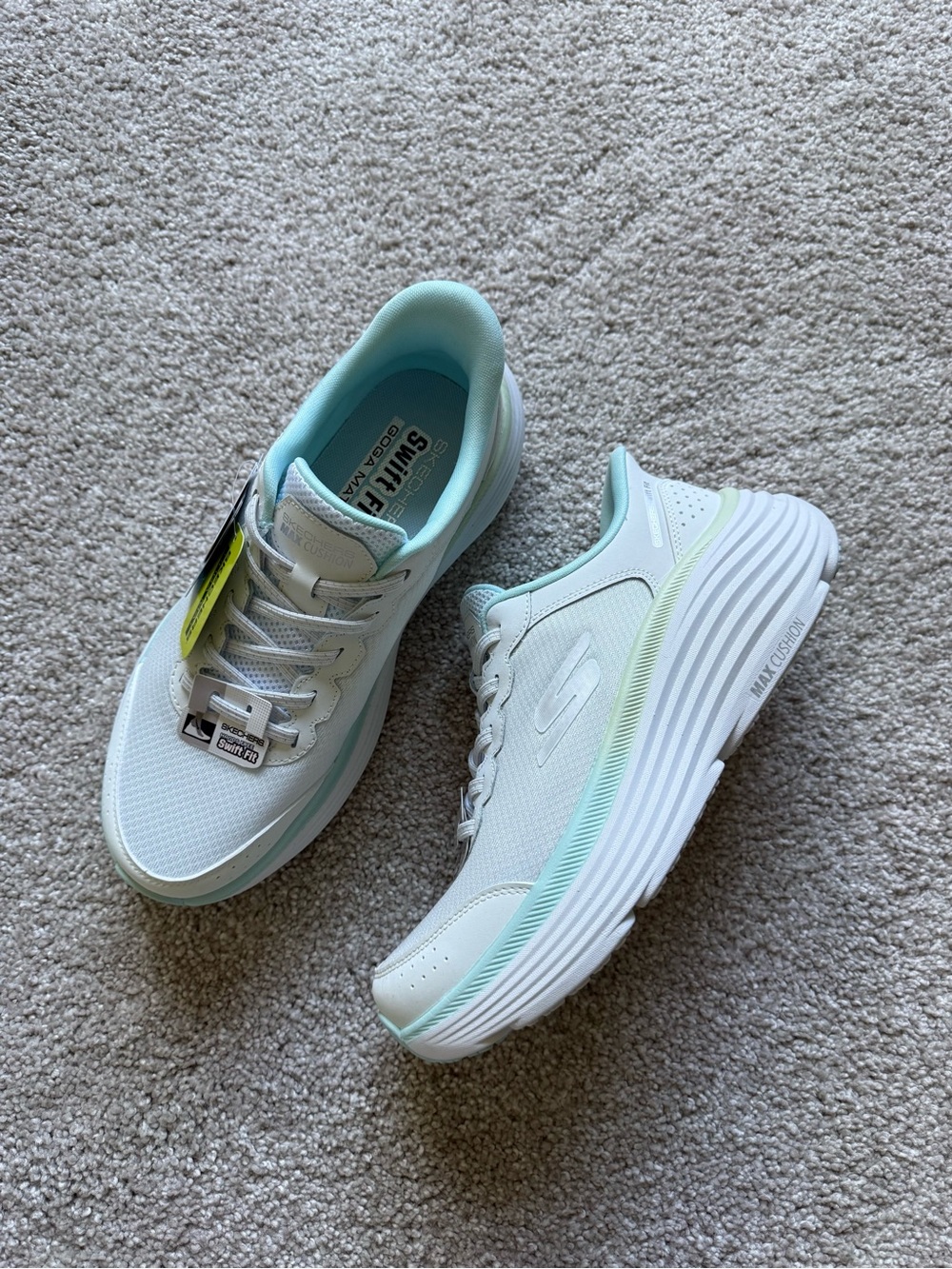Skechers Max Cushion Hands Free Swift Fit Goga Mat Athletic Shoes